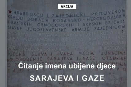 Akcija čitanja imena ubijene djece u Sarajevu i Gazi