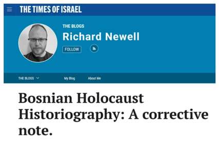Kolumna za Times of Israel: Britanski historičar raskrinkao Dodikove manipulacije o Bošnjacima i Holokaustu