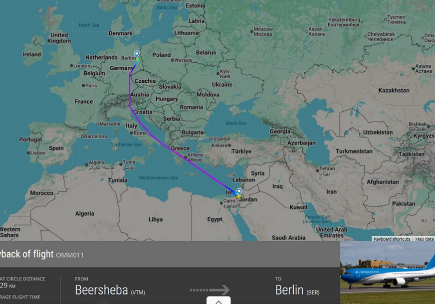 FOTO: FLIGHTRADAR24/PRINTSCREEN