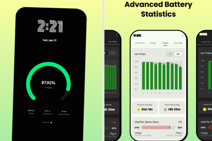 OneBattery - pregled i praćenje zdravstvenog stanja baterije u pametnom telefonu