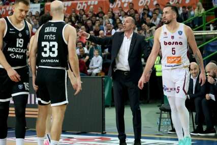 SRAM VAS BILO Pašalić vrištao na igrače: Partizan sledio Bosnu na -40