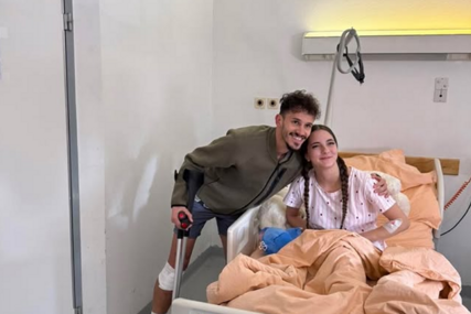 Fudbaler Plavih Cvetanoski posjetio Ellu Jovanović: "Ti si dokaz da heroji postoje!" (FOTO)
