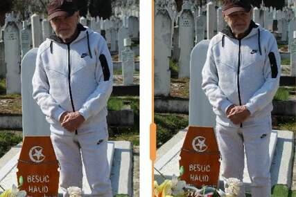Posjetio prijatelja MLADEN TOMIĆ NA MEZARU HALIDA BEŠLIĆA