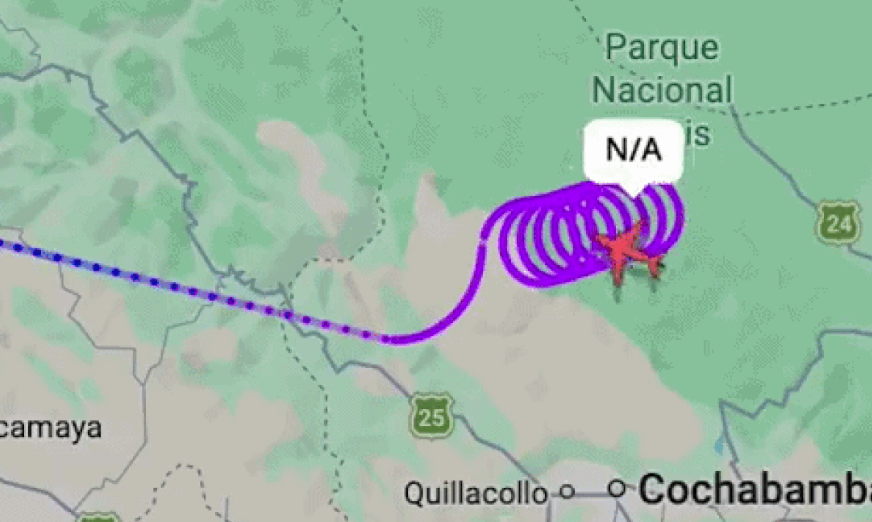 FOTO: PRINTSCREEN VIDEO / FLIGHTRADAR24
