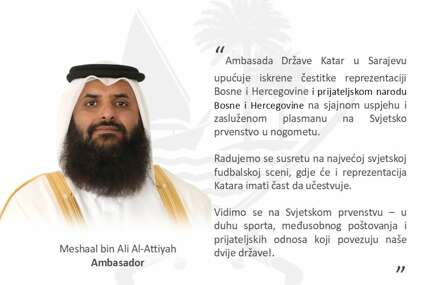 Ambasada Države Katar uputila čestitku Zmajevima: Radujemo se susretu na Svjetskom prvenstvu