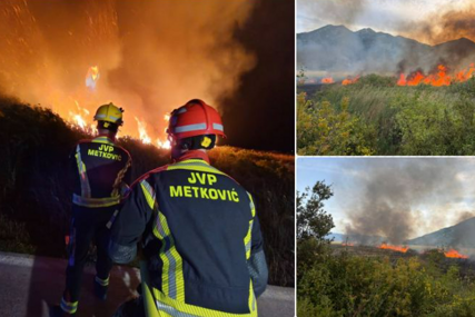 POŽAR U REZERVATU Gore močvarni dijelovi kod Metkovića, vatrogasci na terenu
