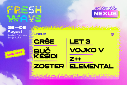 Freshwave Festival objavio live lineup: Grše, Buč Kesidi, Zoster, Let 3, Vojko V, Z++, Elemental stižu na Kastel