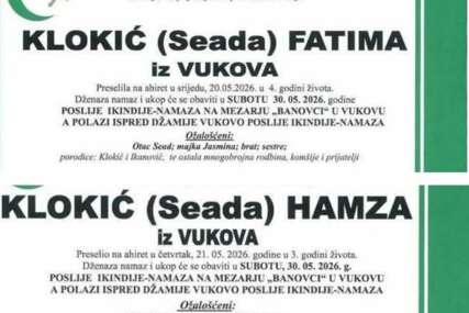 TEŠANJ U ŠOKU: Hamza i Fatima preminuli u 3. i 4. godini života