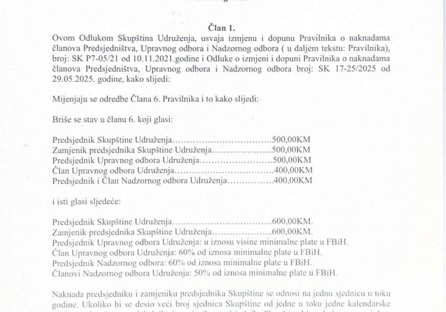 FOTO: PREDLOŽENO POVEĆANJE NAKNADA