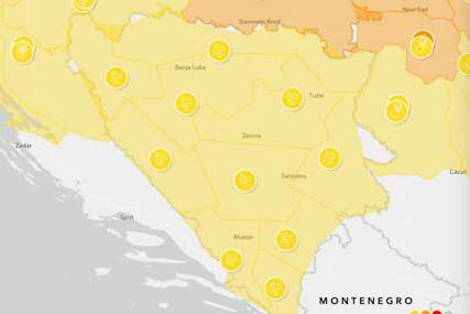 Za sutra najavljen narandžasti meteoalarm: U ovim dijelovima BiH će puhati jak vjetar