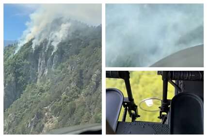 Pogledajte kako helikopter Oružanih snaga BiH gasi požar kod Jablanice (VIDEO)