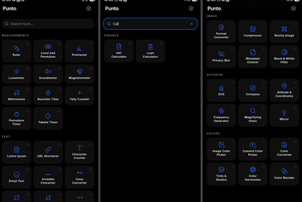 Punto - kolekcija raznovrsnih i korisnih alata na Android telefonima