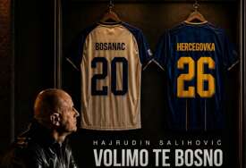 Svi pjevaju novu navijačku pjesmu "Volimo te, Bosno" - u spotu Baždarević, Nikić, Bolić, Glavaš...