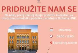 Mostar domaćin prve ulične akcije u okviru kampanje 'Mentalno zdravlje u učionici'