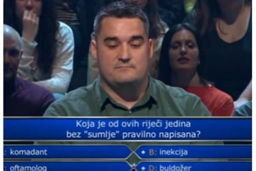 Profesor hrvatskog jezika se brukao na Milijunašu, da li znate odgovor?