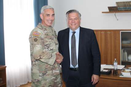 Brkić primio u nastupni posjet zapovjednika NATO štaba Sarajevo generala Jamesa Fowlera