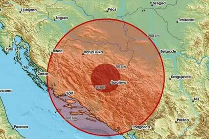 Zemljotres rano jutros zatresao BiH, epicentar 12 km istočno od Sarajeva