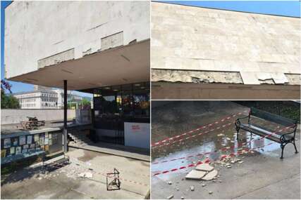 Sa zgrade Historijskog muzeja BiH otpale fasadne ploče, traže se hitne mjere zaštite objekta