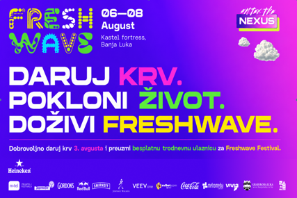 Freshwave poziva na dobrovoljno darivanje krvi: Darujte krv i preuzmite besplatnu ulaznicu za festival
