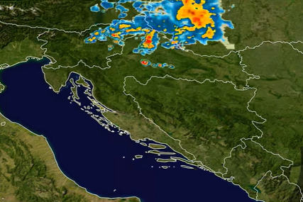 Jako nevrijeme sa ledom u Hrvatskoj: Trampolinu nosilo kao pero