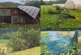 Jako nevrijeme u Podrinju prouzrokovalo velike štete: Oštećen krov, uništeni usjevi i oborena stabla