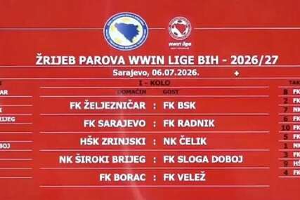 Žrijeb WWin lige: Željezničar otvara prvenstvo protiv BSK-a, Sarajevo dočekuje Radnik