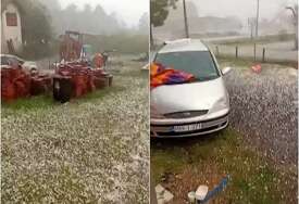 Nevrijeme stiglo u BiH: Grad veličine jajeta pogodio Krajinu