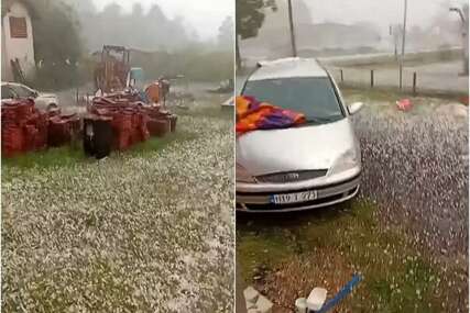 Nevrijeme stiglo u BiH: Grad veličine jajeta pogodio Krajinu