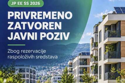 Fond za zaštitu okoliša Federacije BiH privremeno zatvorio javni poziv za energetsku učinkovitost