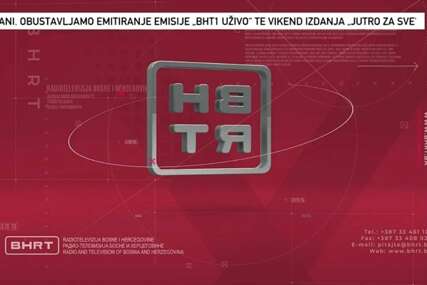 BHRT obustavio emitovanje više emisija: Umjesto jutarnjeg programa natpis na ekranu