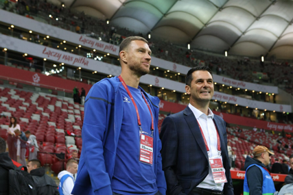 Edin Džeko na stadionu u Varšavi