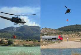 OS BiH ponovo na terenu: Helikopteri gase požar na Čvrsnici, zatražena pomoć iz Hrvatske