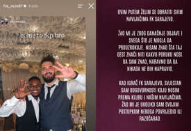 Igrač FK Sarajevo dizao tri prsta pa uputio izvinjenje: Nisam ni znao šta taj gest znači