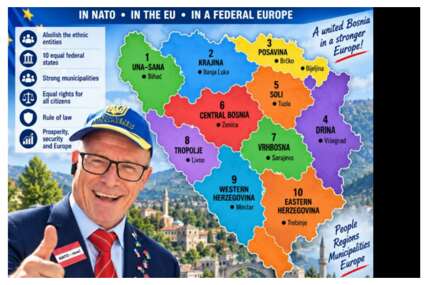 PROCURILA NOVA KARTA BOSNE I HERCEGOVINE: Prijedlog novog ustavnog uređenja stigao u Bruxelles...