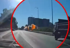 Rusi dronom pogodili benzinsku pumpu u Kijevu,  snimak svjedoka pokazuje kako izgleda ratovanje budućnosti