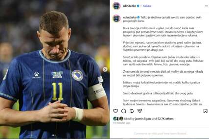 Edin Džeko se večeras obratio javnosti: Ništa u mojoj karijeri nije mi značilo koliko igrati za svoju zemlju! Ostajemo na istoj strani – strani naše BiH