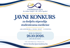 Fondacija Dr. Alma Suljić i Dr. Azra Spahić raspisala konkurs za dodjelu dvije stipendije