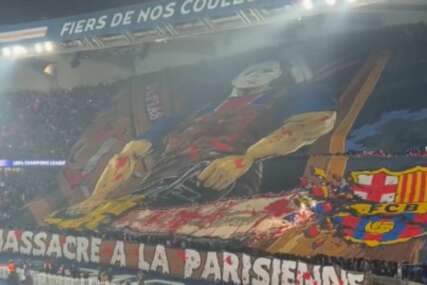 BARCA IH PRIJAVILA... Morbidna koreografija navijača PSG-a neće proći nekažnjeno? (FOTO)