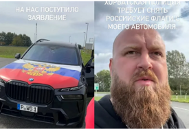 Rus u Hrvatskoj kažnjen sa 700 eura zbog zastave i simbola na automobilu, sve snimao i objavio