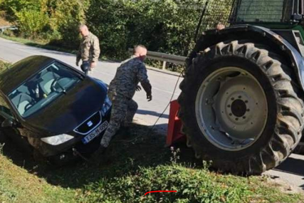 Četvorica vojnika spasila 3 osobe, među njima i dijete, nakon slijetanja automobila s ceste